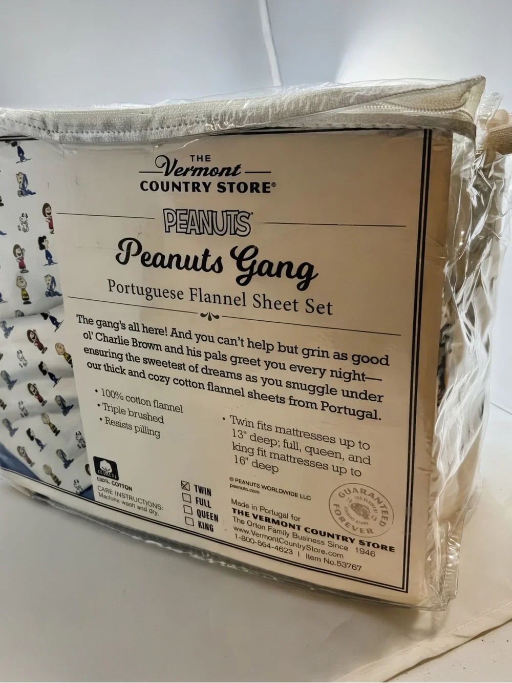 Peanuts Gang Portuguese Flannel Sheet Set - White with Multi-Color Characters